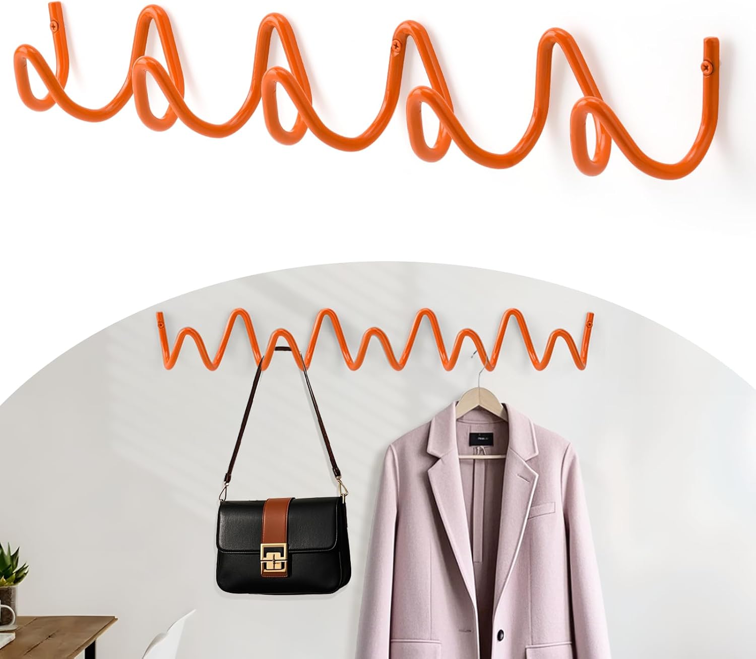 Creative Wave Wall‑Mounted Coat Rack
