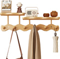 Wood Wall‑Mounted Coat Rack With Shelf