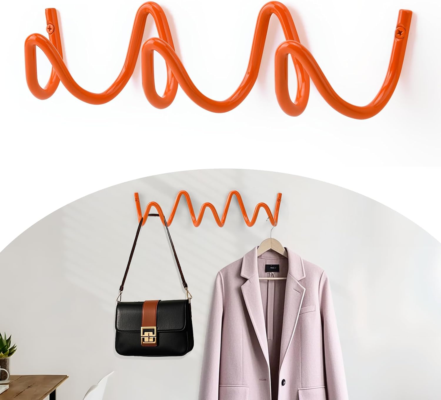 Creative Wave Wall‑Mounted Coat Rack