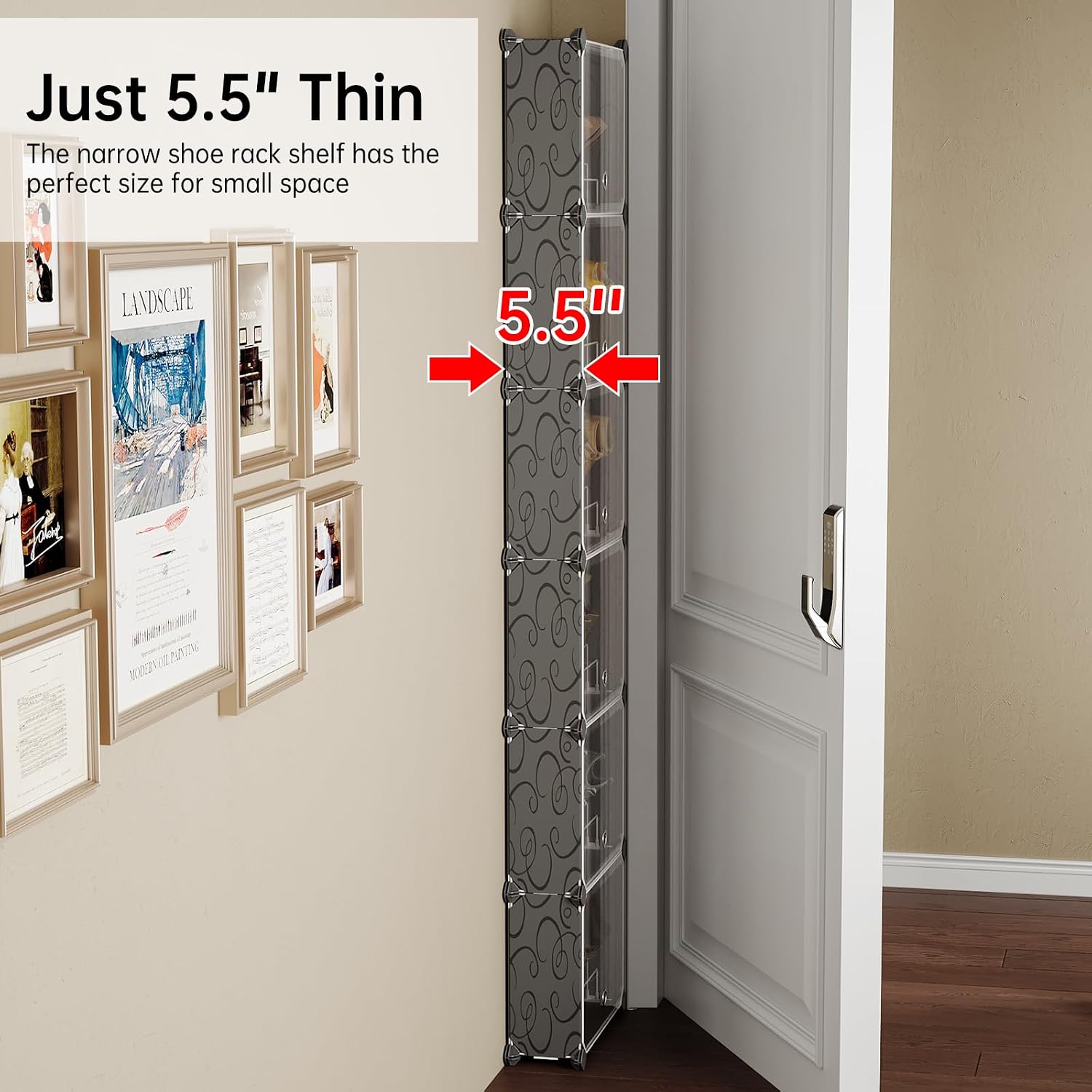 6‑Tier Slim Shoe Rack with Cover