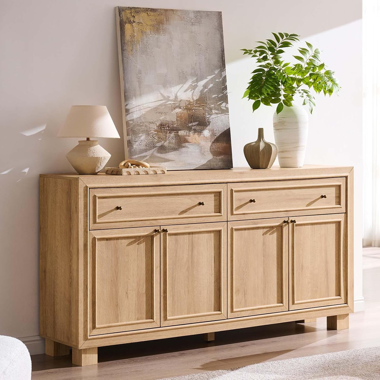 63" Modern Farmhouse Buffet Cabinet