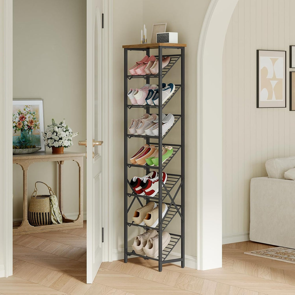 8‑Tier Slim Tall Shoe Rack