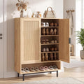 Natural Freestanding Shoe Cabinet