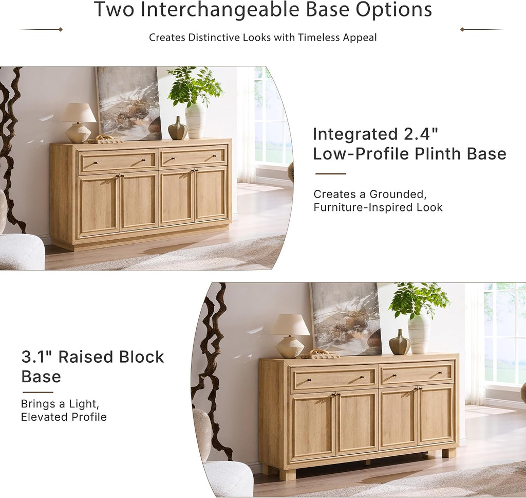 63" Modern Farmhouse Buffet Cabinet