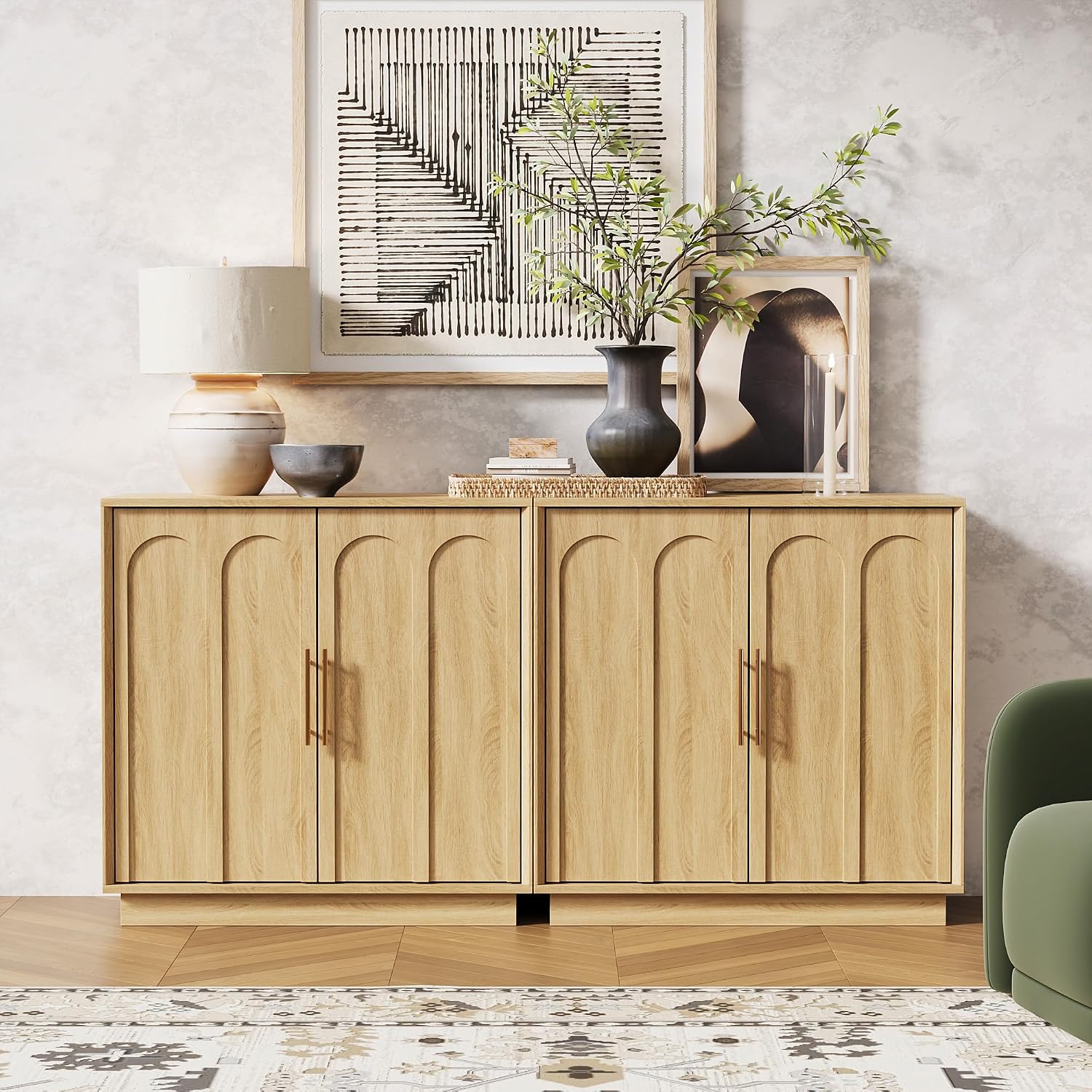31.5" Oak Sideboard Cabinet