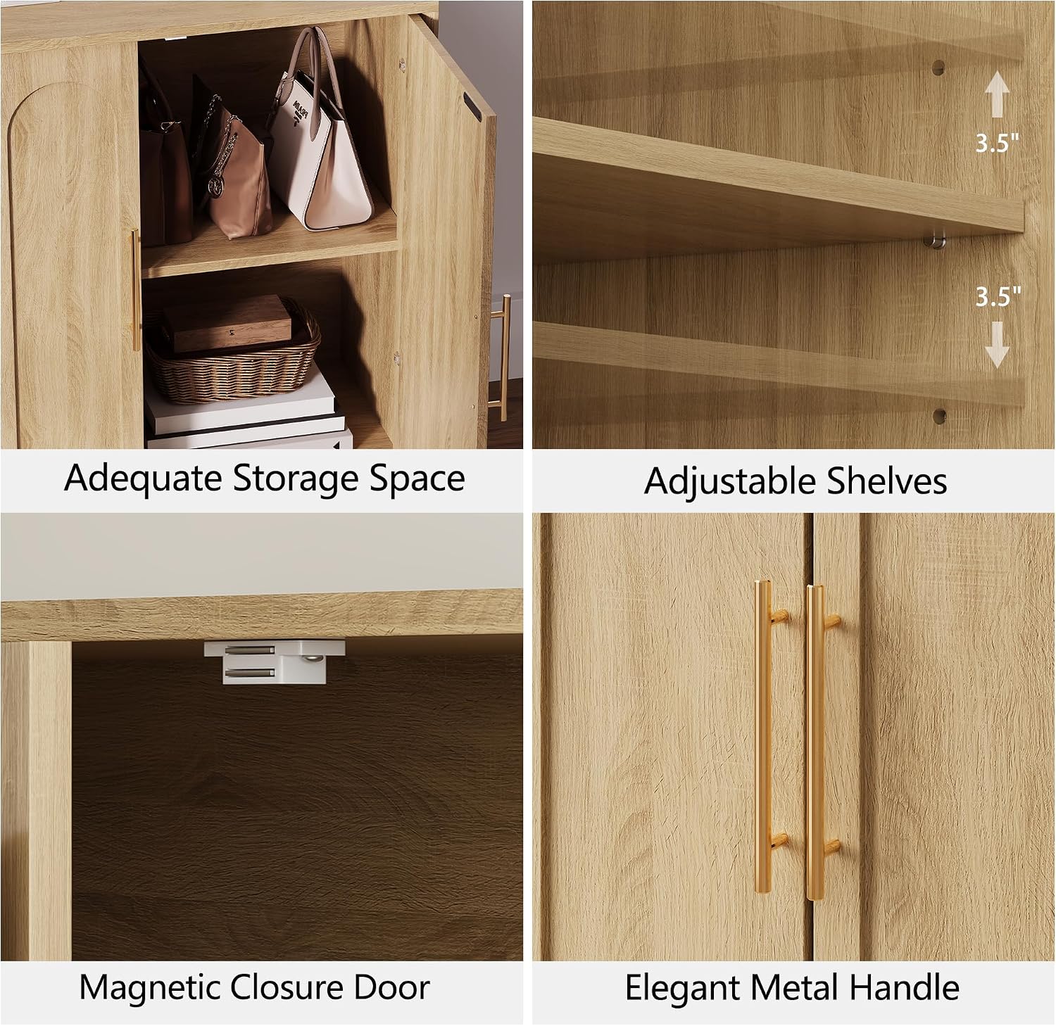 31.5" Oak Sideboard Cabinet