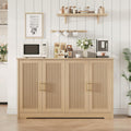 Oak 55.51" Modern Fluted Sideboard Cabinet