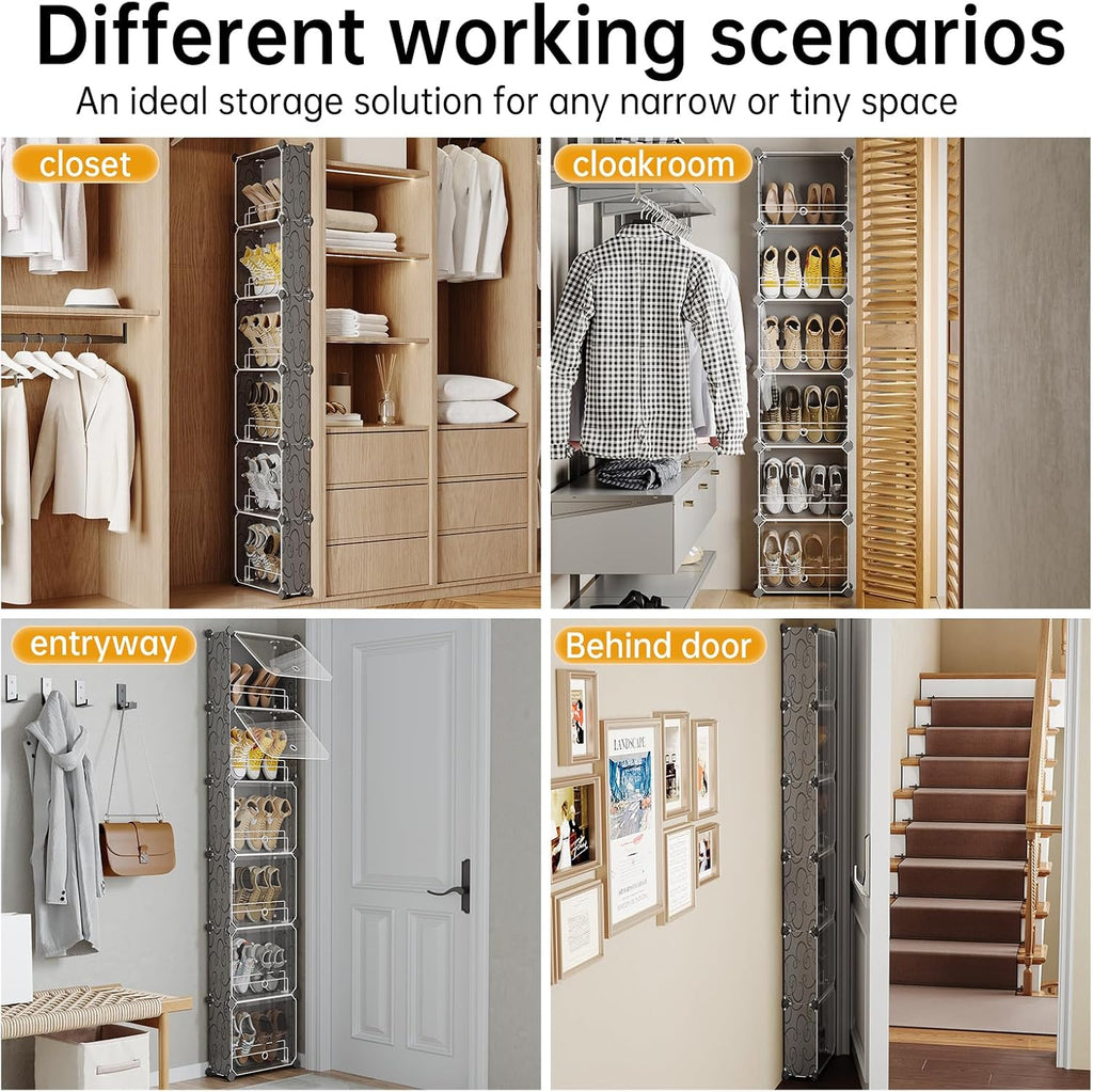 6‑Tier Slim Shoe Rack with Cover