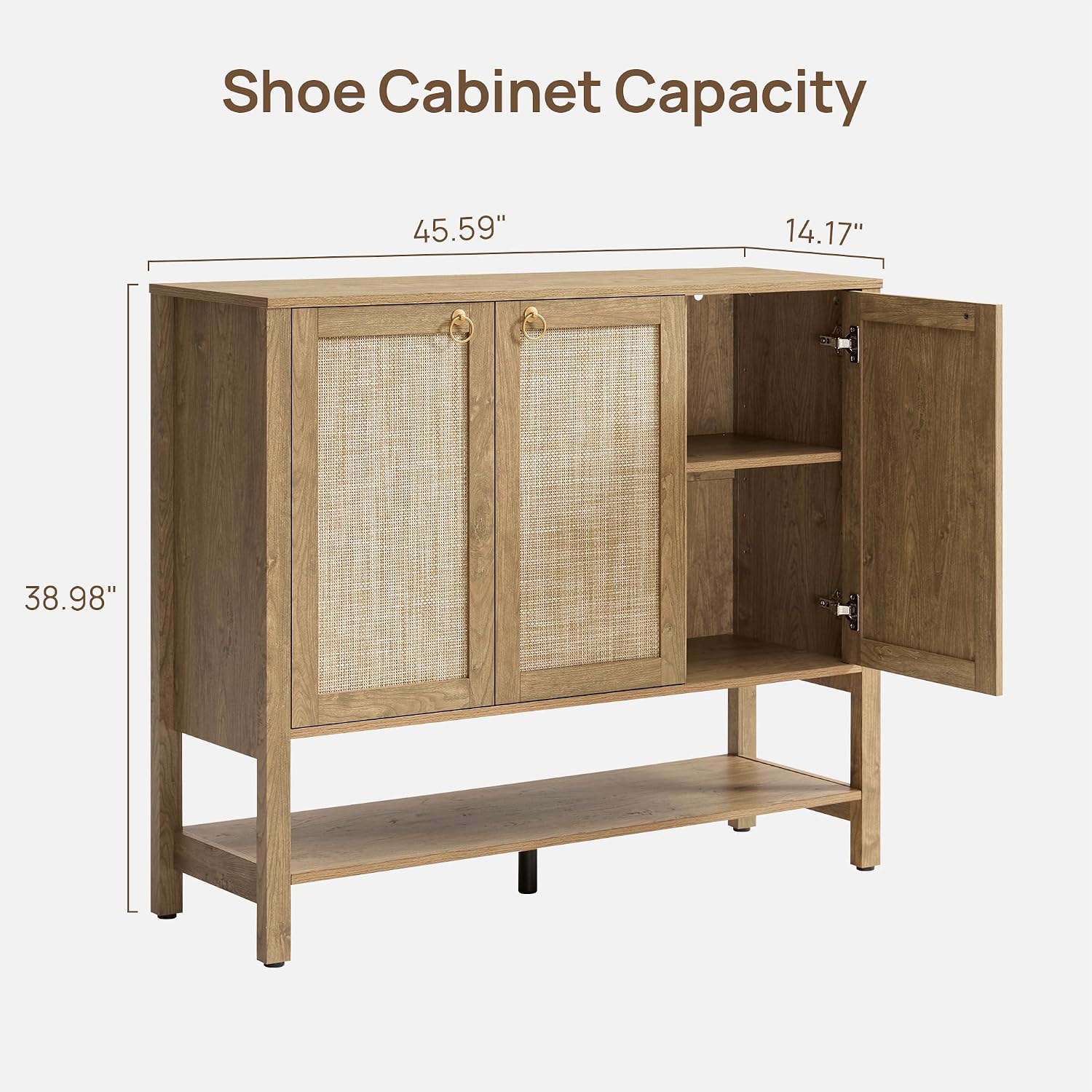 Boho Rattan Shoe Cabinet