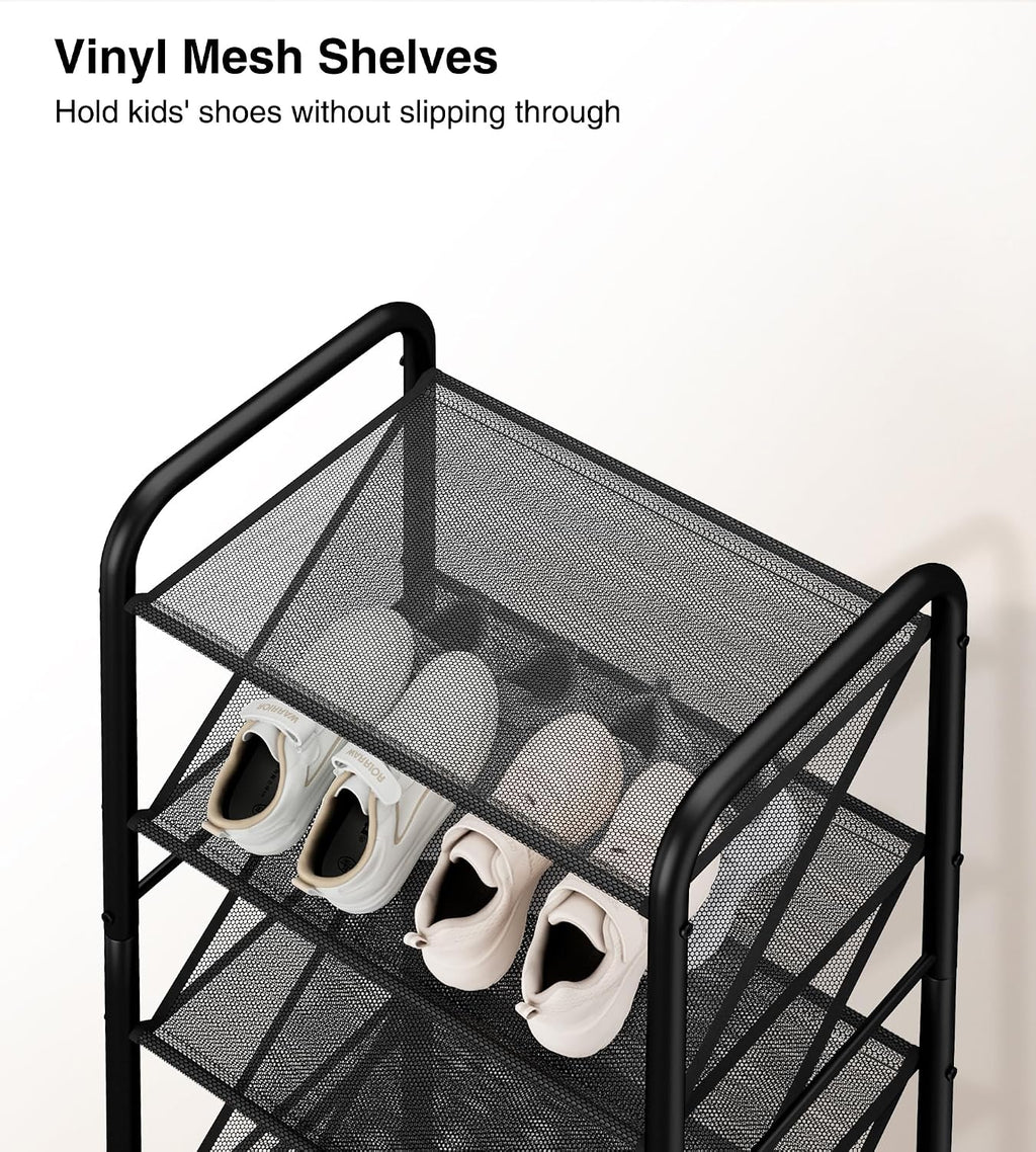8‑Tier Rolling Narrow Shoe Rack