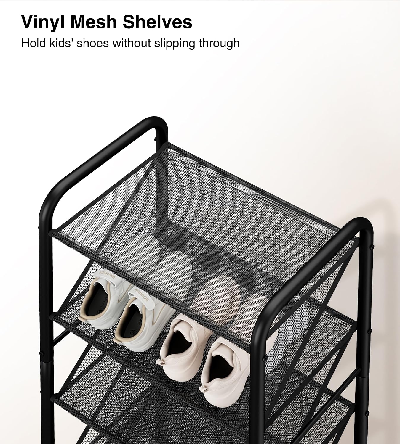 8‑Tier Rolling Narrow Shoe Rack