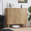 Oak Grooved Sideboard Cabinet