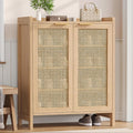 5‑Tier Rattan Entryway Shoe Cabinet