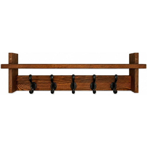 29" Wall‑Mounted Coat Rack With Shelf
