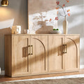 2‑Pack Arched Door Oak Sideboard Cabinet