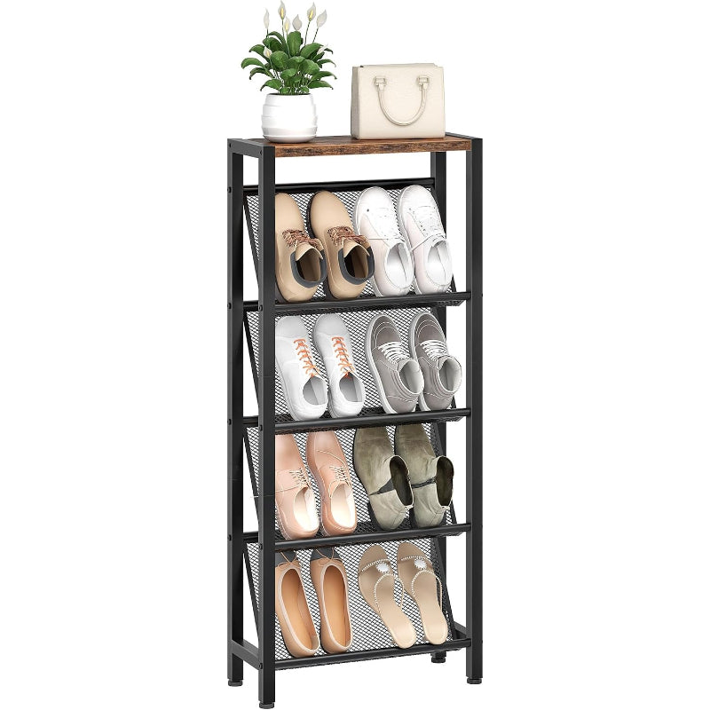 5‑Tier Slanted Slim Shoe Rack